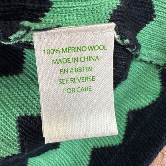 Lilly Pulitzer Chevron Merino Wool Shift Sweater Dress Navy Green Small - Picture 6 of 10